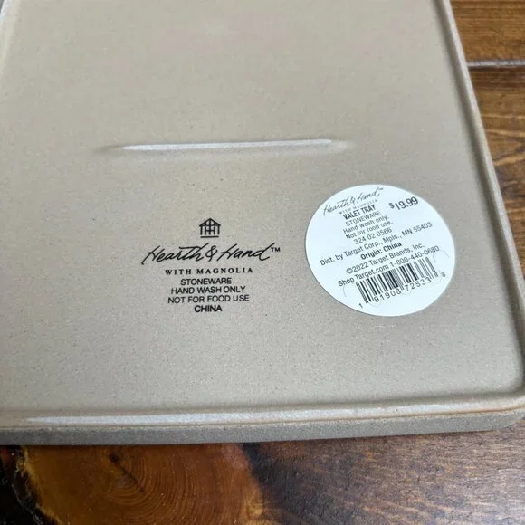 Hearth & Hand Stoneware Vanity Tray - Dual Section Organizer - Picture 7 of 8